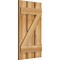 Ekena Millwork Spaced Board-n-Batten Shutters w/Z-Bar, Rough Sawn Western Red Cedar, 17 1/8W x 30H, PR RBS06Z17X030RWR - alternate 3